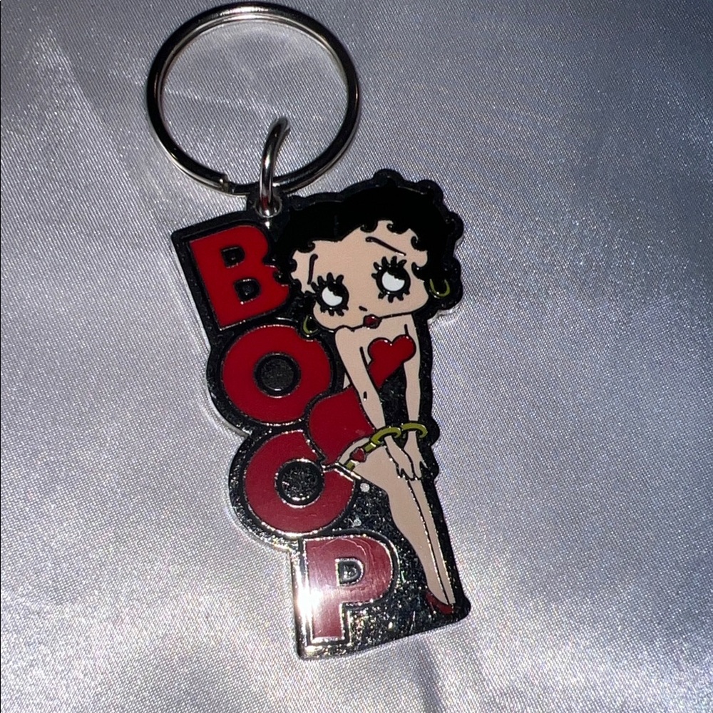 Betty Boop Keychain with Red Accents